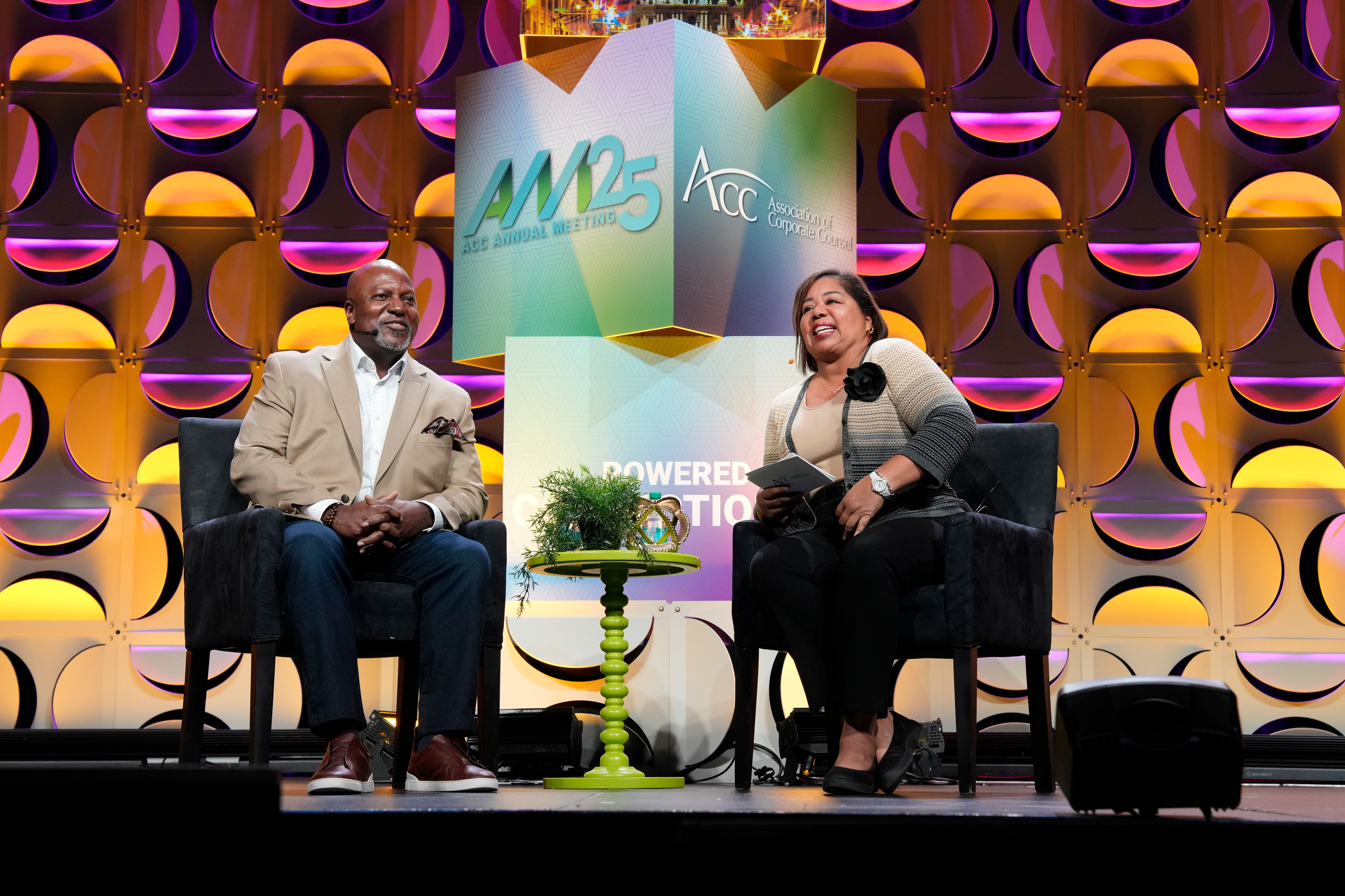 Jason L. Brown and Veta T. Richardson shared the main stage at the 2025 ACC Annual Meeting.