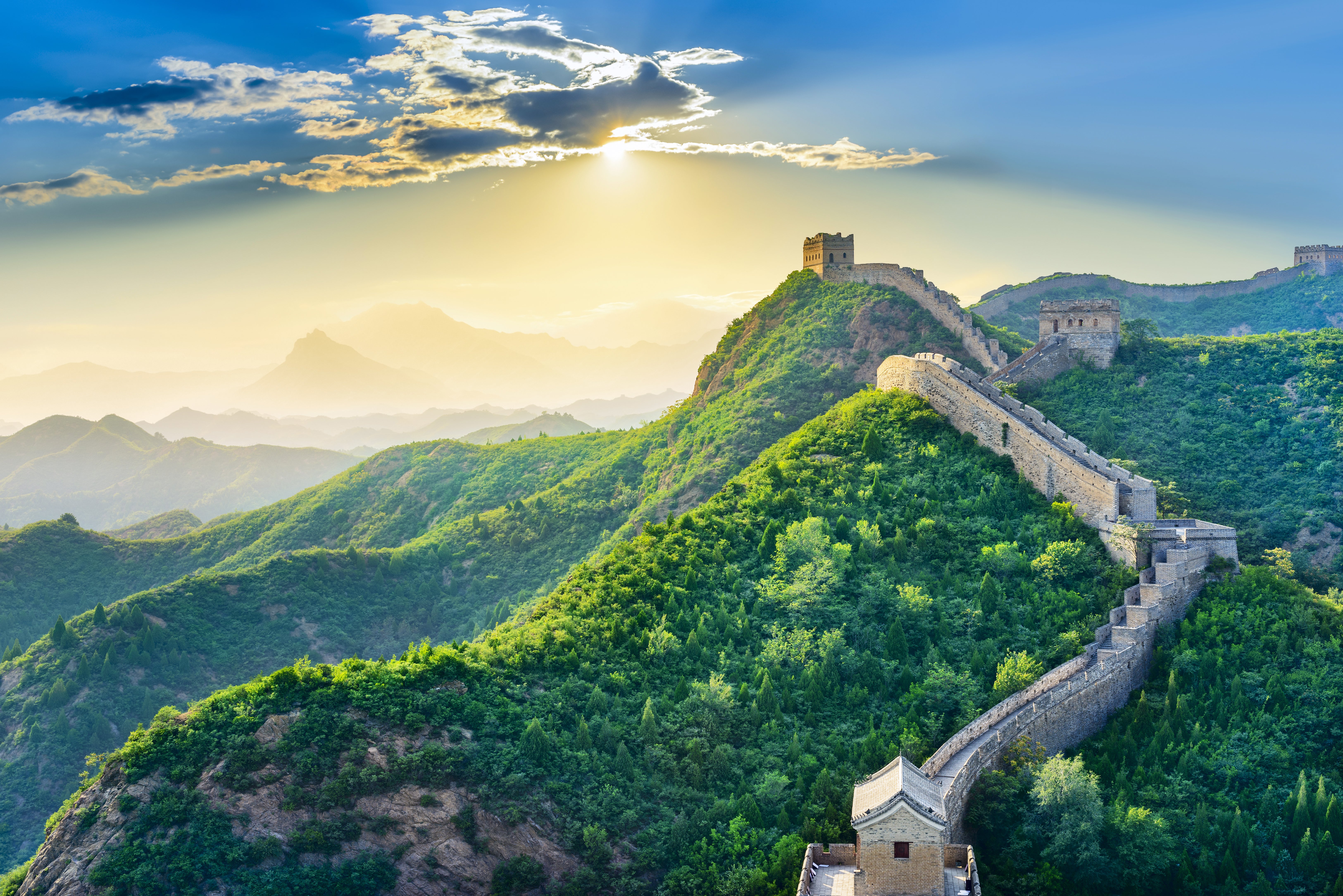 Great Wall of China, both sides