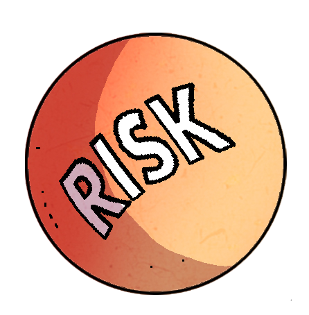 A ball labeled Risk