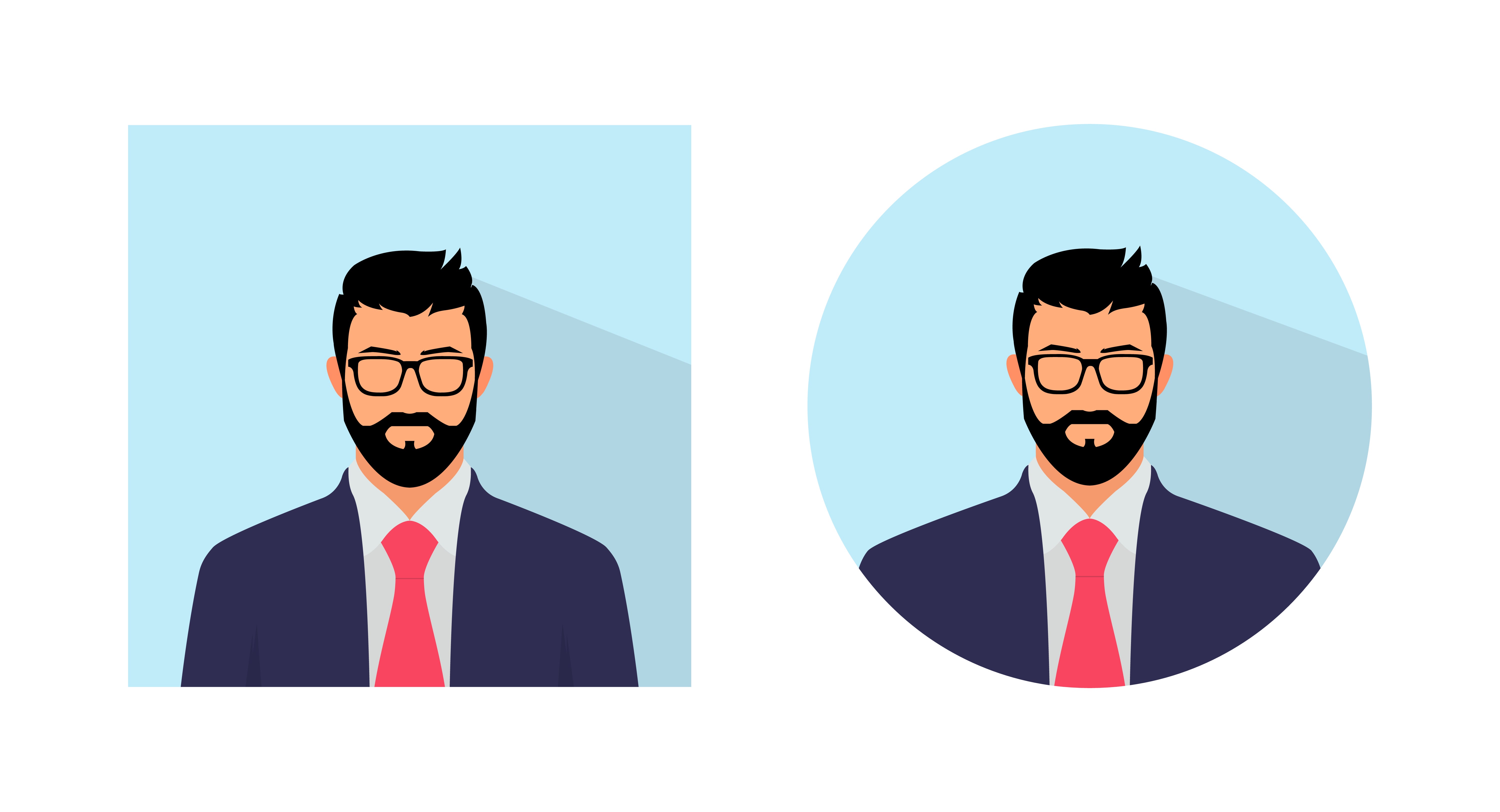 Businessman avatar profile icon.