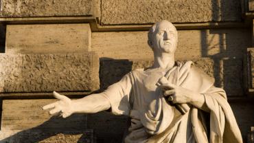 Statue of Cicero from facade of Palazzo di Giustizia in Rome