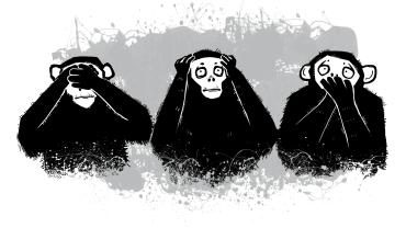 monkey classic image: see no evil, hear no evil, speak no evil