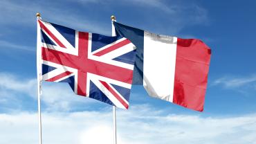 Flags of the United Kingdom and France