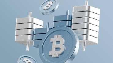 Bitcoin cryptocurrency illustration