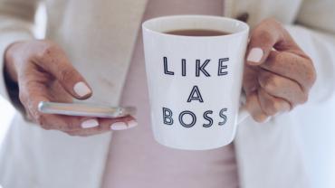 a mug that reads like a boss