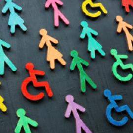 diverse group of colorful stick figures