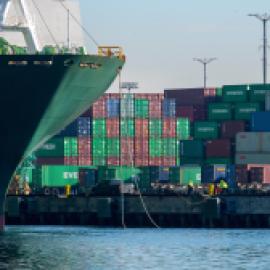 photo of large container ships