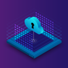 cloud with lock symbol on it