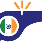 a whistle with the flag of India